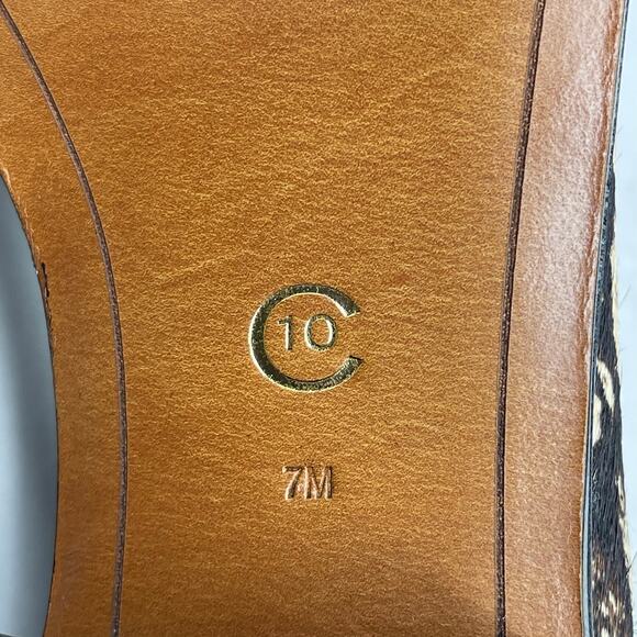 10 Crosby Derek Lam Calf Hair Animal Print Loafers size 7 Slip-on - Picture 5 of 9